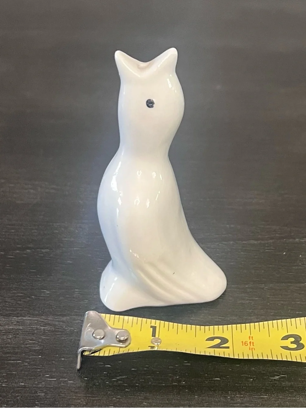 VTG White Ceramic Pie Bird Vent Funnel W/ Black Eyes 3.75” Classic Kitchenalia